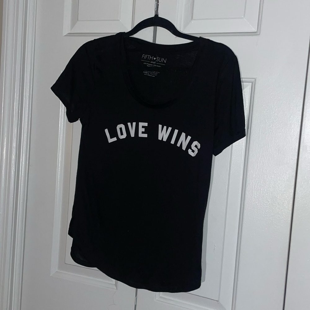 “Love Wins” Black Graphic Tee